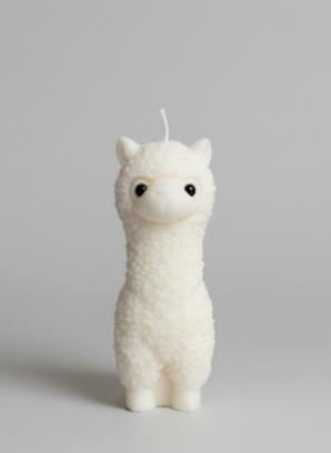 Candela artigianale a forma di Alpaca - LumiHer