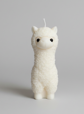 Candela artigianale a forma di Alpaca - LumiHer