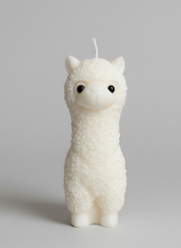Candela artigianale a forma di Alpaca - LumiHer