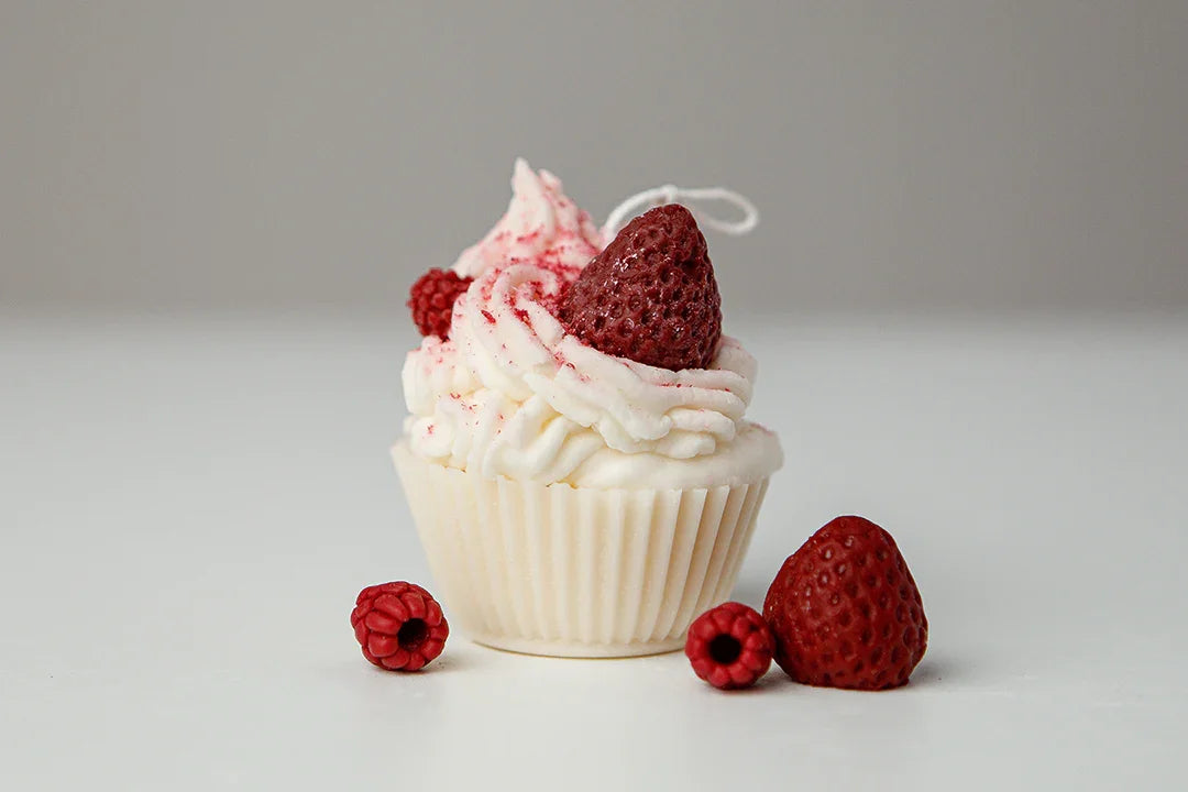 Candela Cupcake ai Frutti Rossi | Candela Profumata - Lumiher - LumiHer