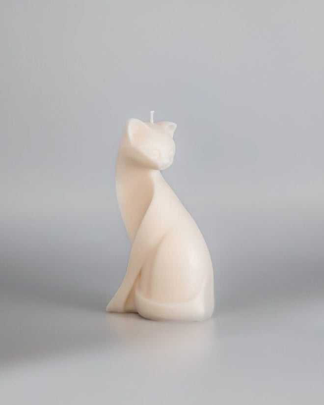 Candela artigianale a forma di Gatto - LumiHer