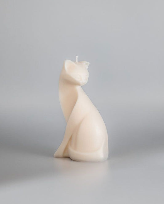 Candela artigianale a forma di Gatto - LumiHer